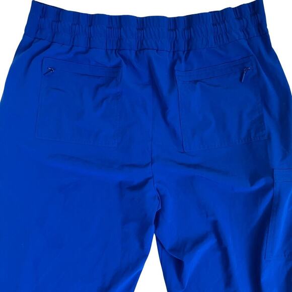 Chico’s Zenergy Woven Jogger Pant Imperial Blue Cargo Pockets Lightweight Casual - Picture 16 of 16